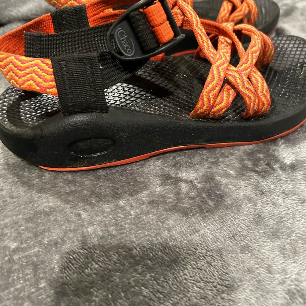 Chaco Black and Orange Sandals